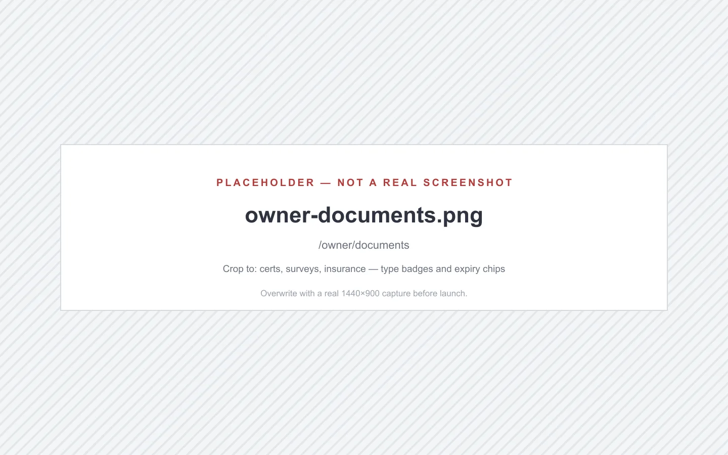 The VesselOne document vault holding certificates and survey reports