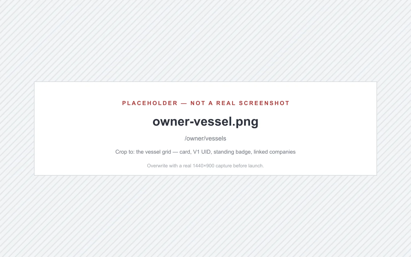 An owner's view of their vessel in VesselOne